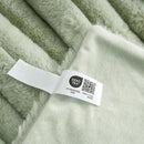 Cozy Bliss Faux Fur Throw Blanket for Couch, Cozy Warm Plush Striped Blanket for Sofa Bedroom Living Room, 60 * 80 Inches Sage Green by CozyNest Decor