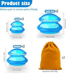 7Pcs Cupping Therapy Set-Professional Silicone Cupping, Suitable for Facial Body Massage/Deep Myofascial Release/Pain Relief/Muscle Relaxation & More (Blue,7pcs) by CozyNest Decor