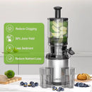 Cold Press Juicer – 6.5" Extra Large Feed Chute Fit Hands-Free Electric Masticating Juicer Machine, 350W Slow Masticating Juicer Machine for Whole Fruit and Vegetables – Easy Cleanup & Assembly by CozyNest Decor
