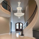 High Ceiling Chandelier 19-Lights Modern Crystal Chandeliers Silver Large Foyer Chandelier Fixtures for Staircase Living Room Hallway Entryway (H47 x W31.5) by CozyNest Decor