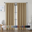 Simplebrand Ava Taupe Blackout Curtains for Bedroom, 72 Inch Length, 2 Panels Set, Privacy Thermal Insulated Rod Pocket Curtains for Patio, French Door, W40 x L72 Inch by TinyTreasures Baby Boutique