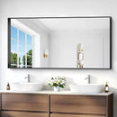 Black Bathroom Mirror, 30x60 Inch Rectangular Deep Frame Mirror, Large Wall Mounted Bathroom Vanity Mirror Over Sink for Bedroom,Restroom, Living Room, Hangs Vertically or Horizontally by CozyNest Decor