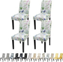 JQinHome Pattern Chair Covers for Dining Room Set of 6, High Stretch Removable Washable Parsons Chair Slipcover for Home Party Hotel Wedding Ceremony (Flowering Butterflies,6PCS) by CozyNest Decor