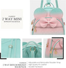 KL928 Girls Bowknot Polka Dot Cute Mini Backpack Small Daypacks Convertible Shoulder Bag Purse for Women by TinyTreasures Baby Boutique