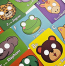 26 PCS Alphabet ABC Flash Cards with Animal Masks, Colorful Alphabet Mask Cards, Giant Letter ABC Animal Faces Flash Learning Flashcards, Interactive Education Games, Learn Letters by TinyTreasures Baby Boutique