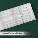 MIULEE Hunter Green Back Tab Blackout Curtains 90 Inches Long 2 Panels Set for Living Room Bedroom, Rod Pocket/Pinch Pleat Thermal Insulated Room Darkening Pleated Light Blocking Drapes by TinyTreasures Baby Boutique