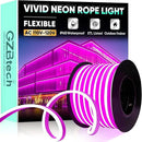 GZBtech Flexible LED Neon Rope Lights 66FT,AC 110-120V Waterproof Strip Light, 120 LEDs/M Cuttable Connectable Neon Lighting for Indoor Outdoor Home Decor/Commercial Building Use-Pink 20M by CozyNest Decor