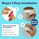 Upgraded Invisible Baby Proofing Cabinet Latch Locks (10 Pack) - No Drilling or Tools Required for Installation, Works with Most Cabinets and Drawers, Works with Countertop Overhangs, Highly Secure by TinyTreasures Baby Boutique