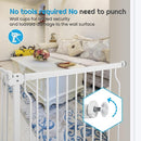 owlie Baby Gate Indoor 75-85 Inch, Extra Wide Safety Gate for Dogs Large Stairway Gate Adjustable Baby Gates Pressure Mount Wide Gates for Pet Stairway Doorways No Drilling White (30.5'' Tall) by TinyTreasures Baby Boutique