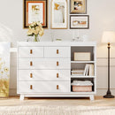 Baby Dresser with Changing Table Top, Baby Changing Table Dresser with 5 Drawers and Adjustable Shelves, Multi-Functional Diaper Changing Station, Nursery Organizer for Kids Bedroom, White by TinyTreasures Baby Boutique