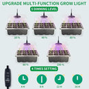 NAMOTEK 5 Pack Seed Starter Tray with Heat Mat and Grow Light Humidity Domes, 60 Cell Trays Germination Station Cloning Kit by GreenHaven Gardens