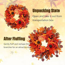 24" Fall Wreath for Front Door Outside - Sunflower, Pumpkin, Berry & Maple Leaves | Weatherproof Autumn Outdoor Wreaths with Hanger Hook for Thanksgiving, Harvest by CozyNest Decor