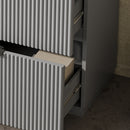 Fluted Bathroom Vanity With Ceramic Sink, Freestanding Cabinet by HouseOfZazla