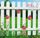 GIFTME 5 Metal Garden Yard Art Decorative 4 Pack Ladybugs Outside Garden Wall Sculptures(RED) by GreenHaven Gardens
