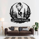 Metal Signs Customized, Personalized Deer Metal Cabin Sign, Forest Deer Wall Decor, Outdoor Metal Signs, Deer Hunter Gift, Deer Wall Art, Hunting Decor, Custom Family Name Sign, Cabin Decor by CozyNest Decor
