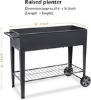 Raised Planter Box with Legs Outdoor Elevated Garden Bed On Wheels for Vegetables Flower Herb Patio by GreenHaven Gardens