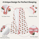 Sleep Sack 18-24 Months TOG 2.5 Winter Baby Wearable Blanket, 100% Cotton Toddler Sleeping Sack with 2-Way Zipper Warm Soft Baby Sleep Sack Strawberry by TinyTreasures Baby Boutique