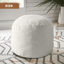 Round Stuffed Pouf Ottoman, Foot Stools Ottoman,Corduroy Poufs with Foam Chunk Filling, Furry and Fluffy Storage Ottomans, 20 X 15 Floor Poufs Foot Rest for Living Room by CozyNest Decor