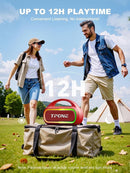TPone Portable Bluetooth Speaker, 30W (Peak) Wireless Speaker for Outdoor, Up to 12H Playtime, IPX5 Waterproof with Light, TWS Pairing, for Home/Party/Outdoor/Beach, Birthday Gift (Red) by TinyTreasures Baby Boutique