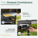 Captiva Designs Propane Gas Griddle Grill Combo with Porcelain-Enameled Cast Iron Grate & Cast Iron Pan, Dual BBQ Grill With Flat Top Griddle for Outdoor Kitchen & Backyard Barbecue,696 SQIN Cook Area by GreenHaven Gardens