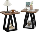 End Table, Side Table, Nightstand, Sofa Side Table with Shelf, Modern End Table for Living Room, Bedroom by CozyNest Decor