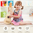 Kids Guitar Set - 7 in 1 Musical Instruments for Toddlers 2-4, Wooden Musical Toys for 2 3 4 Year Old Boy & Girls Birthday Gifts, Band Sets with Ukulele/Flute/Tambourine/Maracas Toys for Kids 3-5 by TinyTreasures Baby Boutique