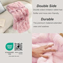 Bcareself Faux Fur Blanket Two Sided Ultra Soft Fluffy Reversible Fuzzy Throw Blanket for Women Men Double Sided Ombre Faux Luxe Faux Fur Thick Minky Blanket for Couch Bed by CozyNest Decor