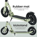 Aero Big Wheels Kick Scooter for Kids 6+, Teens & Adults | Light Up Wheels, Hand Brake, Rubber Deck Mat & Shock Absorption | Foldable & Height Adjustable by TinyTreasures Baby Boutique