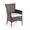 Clementine Outdoor Multibrown PE Wicker Dining Chairs (Set of 2) by HouseOfZazla