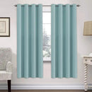 H.VERSAILTEX Ultra Soft Microfiber Thermal Insulated Antique Copper Grommet Blackout Curtains/Window Treatment Draperies 52 by 72 - Inch for Living Room/Bedroom,Set of 2 - Mineral Blue by CozyNest Decor