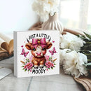 Cute Highland Cow Baby Decor, Cow With Pink Bow, Highland Cow Gifts for women, Highland Cow Decor, Highland Cow Nursery Decor, Wooden Box Decor Sign for Home Farmhouse Office Living Room Table Shelf by CozyNest Decor