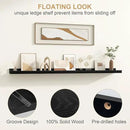 Floating Picture Ledge Shelves 72 Inch Solid Oak Wood Set of 2, Rustic Wall Storage Shelves with Lip, Kids Bookshelf, Photo & Picture Ledge Shelves for Bedroom, Living Room, Kitchen by CozyNest Decor