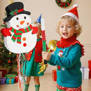 Wernnsai Christmas Piata Large Pull String with Blindfold Bat Cute Snowman Piata for Christmas Party Games White Party Decorations 16.5' x 12.4' by TinyTreasures Baby Boutique