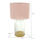 Nordic Home Romantic Solid Wood Table Lamp with LED Nebulis in Gold - Clear and Pink