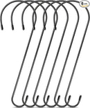 6 Pack 16 Inch Extra Large S Hooks for Hanging Plants, Rust-Proof Heavy Duty Tree Branch Hook Plant Hooks Outdoor for Hanging Bird Feeder,Patio,Indoor Uses by GreenHaven Gardens