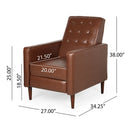 Mid-Century Modern Recliner With Button Tufted Waffle Stitch by HouseOfZazla