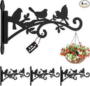 4 Pack Wall Plant Hanger,9 in Heavy Duty Hanging Plant Bracket,Metal Plant Hooks for Outdoor or Indo or Hanging Flower Baskets,Solar Lanterns,Bird Feeder by GreenHaven Gardens