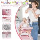 6 in 1 Baby High Chair for Babies and Toddlers, Booster Seat, Kids Learning Table & Chair (Pink) by TinyTreasures Baby Boutique