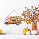 Hello Fall Wood Hanging Truck Decoration, Autumn Wooden Signs, Rustic Thanksgiving Decoration, Home Interior And Exterior Decor, Autumn Harvest Thanksgiving Home Decor by CozyNest Decor