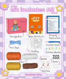 yhwsymgmho Crochet Kit for Beginners:2pcs Animals amigurumi Crochet Starter Kits with Step-by-Step Video Tutorials,Easy Knitting Set for Adults Kids,DIY Crocheting Doll Gift(Tiger & Giraffe) by TinyTreasures Baby Boutique
