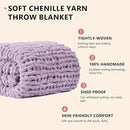 L'AGRATY Chunky Knit Blanket Throw - Soft Chenille Yarn Throw Blanket 30x40：Handmade Thick Cable Knit Crochet Blanket - Large Knit Blanket Chunky Rope Knot Throw Blanket for Couch Sofa Bed Home Decor by CozyNest Decor