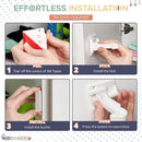 Upgraded Baby Proofing Cabinet Latches for Toddlers - 10 Pcs White Child Proof Cabinet Locks for Child Safety, Easy Set Up Child Locks for Cabinets and Drawers Security for Baby Proof Pantry by TinyTreasures Baby Boutique
