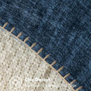 MIULEE Pack of 2 Couch Throw Pillow Covers 18x18 Inch Coastal Navy Blue Farmhouse Decorative Pillow Covers with Stitched Edge Soft Chenille Solid Dyed Spring Pillow Covers for Sofa Bed Living Room by CozyNest Decor