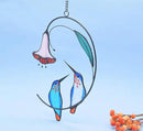 Lolitarcrafts Hummingbird with Flower Stained Glass Suncatcher Bird Stained Glass Window Hangings Hummingbird Gift for Home Decor (Blue 1 Pair) by GreenHaven Gardens