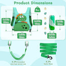 Dr.meter 3 in 1 Toddler Harness Leash + 8.2ft Anti Lost Wrist Link, Cute Dinosaur Kids Safety Harness Tether with Key Lock, Child Protective Leashes While Walking for Outdoor Activity Keep Kids Close by TinyTreasures Baby Boutique