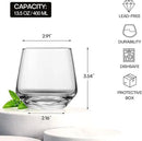 Stemless Wine Glasses Set of 4, 13.5oz Red White Wine Glasses for Daily Use, Hosting, Home Bar, Evening Party, Birthdays, Housewarming Gift, Clear by CozyNest Decor