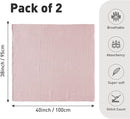 GLLQUEN BABY Muslin Swaddle Blankets for Girls, 2-Pack Organic Baby Blankets for Girl Boy, Newborn Receiving Blanket, Baby Swaddle Blanket Unisex, Baby Essentials, Registry & Gift, 40 x 38 inches by TinyTreasures Baby Boutique
