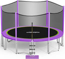 Zupapa 1800LBS Weight Capacity Double Frames Trampoline with No-Gap Design Curved Poles 16 15 14 12 10FT Trampolines with Enclosure Net for Kids Adults, Outdoor Family Fun by TinyTreasures Baby Boutique
