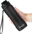 OLDLEY 25 oz Water Bottle, Motivational Water Bottle with Time Marker, Sports Water Bottle With Strap, Leakproof & BPA Free Large Water Bottles for School, Gym, Travel, Outdoor, Tritan,Black by CozyNest Decor