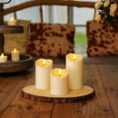 Homemory Rechargeable Flameless Candles, LED Candles, Battery Operated Candles with Remote and Timers, Outdoor Waterproof, Long Lasting, Set of 3 by CozyNest Decor